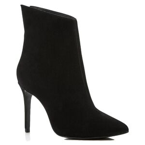 Aqua Black Suede Hendrix Stiletto Booties Size 8.5 NEW IN BOX